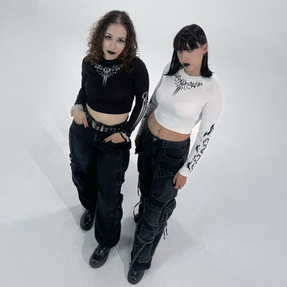 K.R.C. - Queen of The Track  - Crop Top White