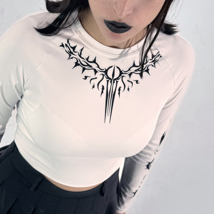 K.R.C. - Queen of The Track  - Crop Top White