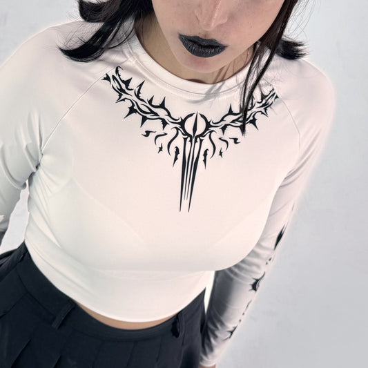 K.R.C. - Queen of The Track  - Crop Top White