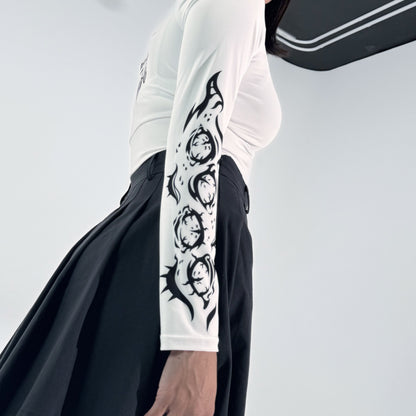 K.R.C. - Queen of The Track  - Crop Top White