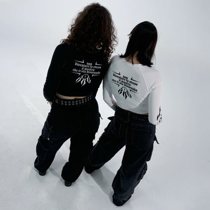 K.R.C. - Queen of The Track  - Crop Top White