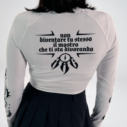 K.R.C. - Queen of The Track  - Crop Top White