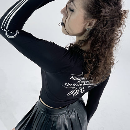 K.R.C. - Queen of The Track - Crop Top Black