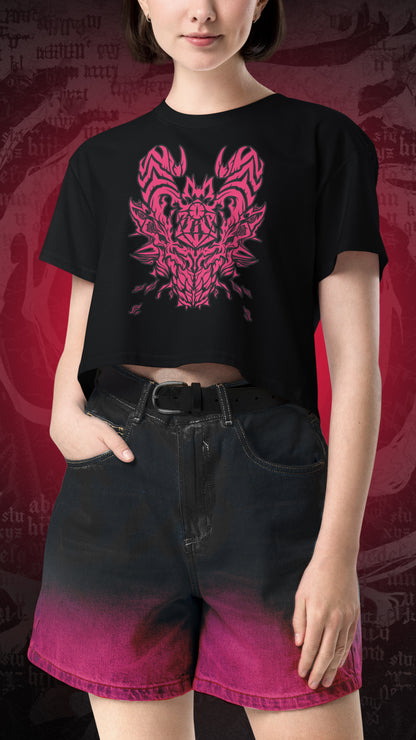 K.R.C. - K.R.C. - Liquid Dragon Flames - Crop top Dark da donna